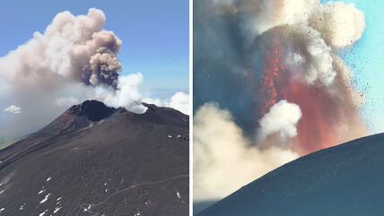 Vulkan Etna erupcija