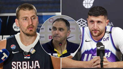 Nikola Jokić Jusuf Nurkić i Dario Đerđa