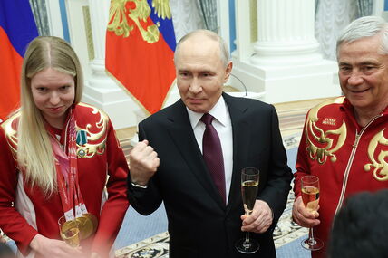 Vladimir Putin sa ruskim sportistima.
