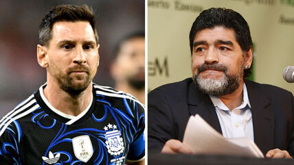 Lionel Mesi i Dijego Maradona Karlos Bilardo