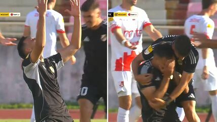 Milan Đoković proslavlja gol protiv Radničkog iz Niša