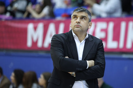 Saša Ocokoljić na meču Mege i Borca iz Čačka