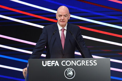 Đani Infantino na UEFA kongresu u Beogradu.