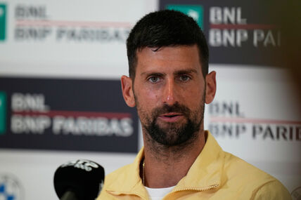 Novak Đoković na konferenciji za medije