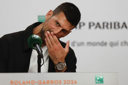 Novak Đoković na konferenciji za medije na Rolan Garosu