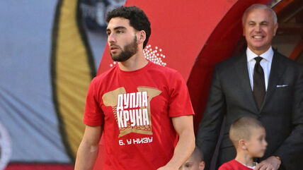 Nair Tiknizjan i Zvezdan Terzić na proslavi titule Crvene zvezde
