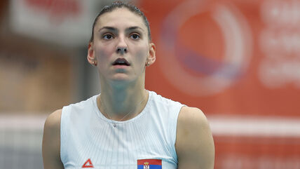 Tijana Bošković na utakmici Srbija Rusija u odbojci