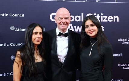 Đani Infantino sa ženom i ćerkom