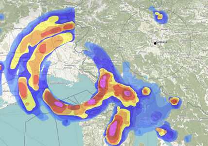 Neobičan vrtlog iznad Hrvatske, Slovenije i Italije