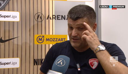 Feđa Dudić daje izjavu posle pobede protiv Partizana