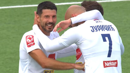 Miloš Jojić slavi gol za Borac Banjaluka u Ligi Konferencije