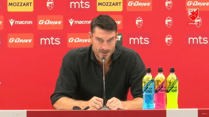 Albert Rijera na konferenciji za medije posle Zvezde - Viktorija Plzenj.