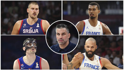 Nikola Jokić, Viktor Vembanjama, Evan Furnije, Aleksa Avramović i Dušan Alimpijević