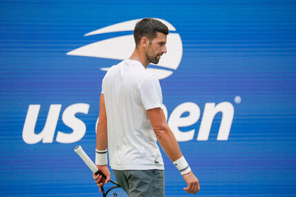 Novak Đoković na treningu na US Openu