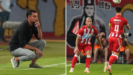 Albert Rijera gleda igru fudbalera Zvezde