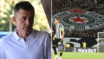 Saša Ilić i koreografija Grobara sa grbom Partizana