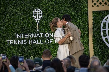 Mirka i Rodžer Federer na prijemu u Kuću slavnih