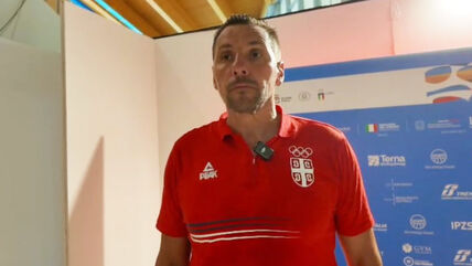 Vladimir Vujasinović daje izjavu posle poraza od Italije