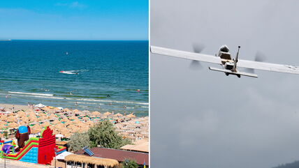 Dron, plaža, more, obala, letovanje