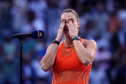 Arina Sabalenka plače posle finala US opena
