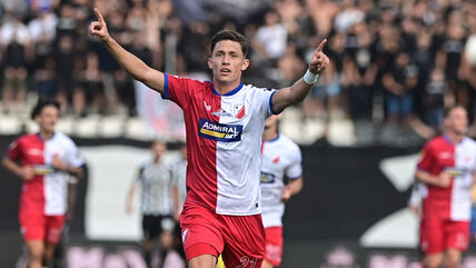 Dušan Veličković slavi gol Vojvodine