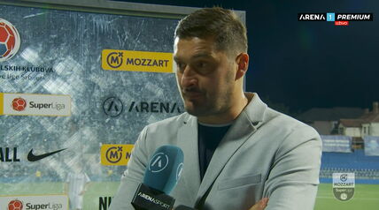 Zoran Rendulić daje izjavu posle utakmice Radnik - Partizan 4:4