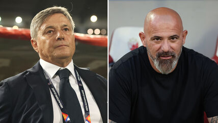 Dragan Stojković Piksi i Dejan Stanković jedan do drugoga.