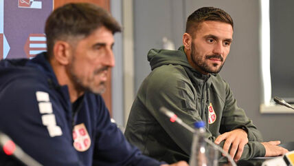 Veljko Paunović i Dušan Tadić na konferenciji za novinare
