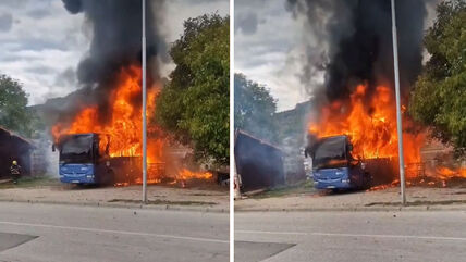 Gori autobus u Prijepolju