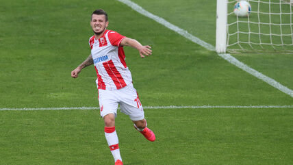 Srđan Spiridonović slavi gol u Zvezdi.jpg