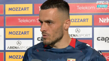 Filip Kostić daje izjavu posle meča Srbija - Grčka.