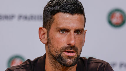 Novak Đoković kadar izbliza.