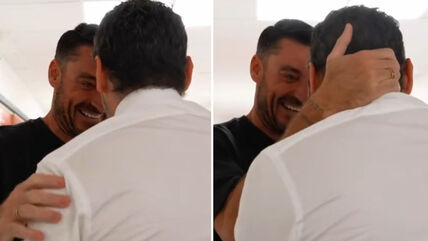 Albert Rijera grli Ibona Navara posle pobede Zvezde