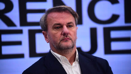 Ostoja Mijailović na konferenciji za novinare Partizana