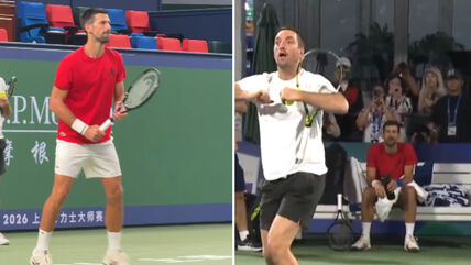 Novak Đoković i Viktor Troicki na treningu u Šangaju