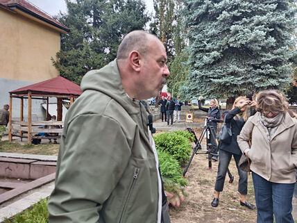 Ljuba Bandović na snimanju serije Grad bola (1).jpg