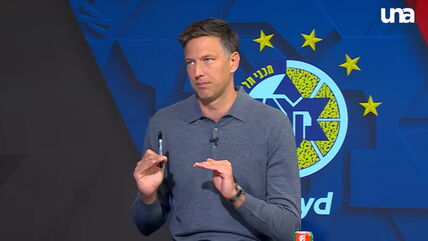 Milutin Aleksić tokom gostovanja na UNA televiziji