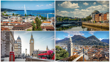 London Ženeva Lugano Dablin