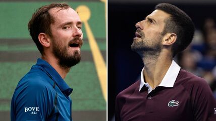 Danil Medvedev i Novak Đoković