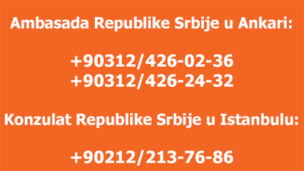 Ambasada Srbije: Ako ste u Turskoj, ne izlazite napolje