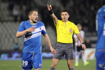 Aleksandar Vasić na utakmici Partizan - Jagodina.