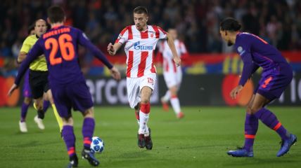 Precrtani fudbaleri u FK Crvena zvezda: Vukanović, Jovančić, Pavkov, Simić, Garsija, Babić