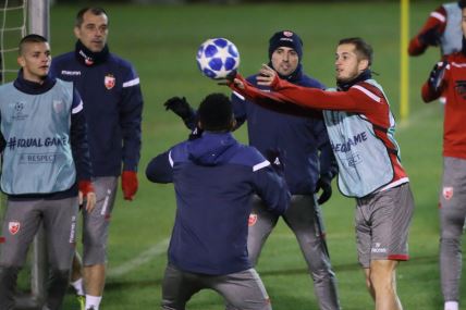 Nenad Krstičić i Goran Čaušić na treningu Zvezde