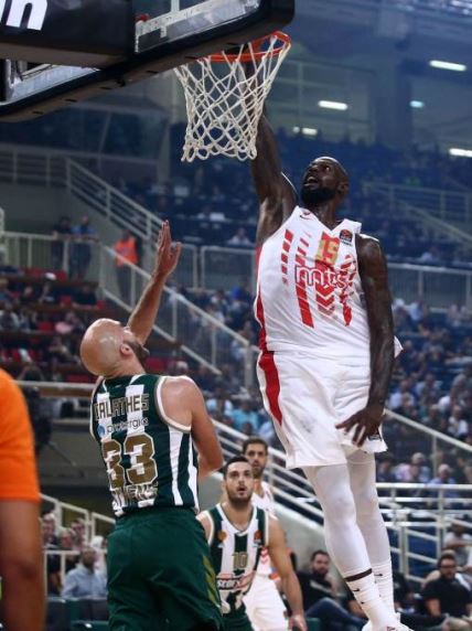 JAMES GIST Dzejms Gist, kosarkas Crvene zvezde, na utakmici Evrolige protiv Panatinaikosa, u hali Marusi. Atina, 03.10.2019. foto: MN press / ym Kosarka, Evroliga, Crvena zvezda, Panatinaikos