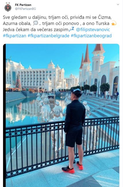 Filip Stevanović poruka društvene mreže Instagram Tviter FK Partizan Nica Napoli transferi