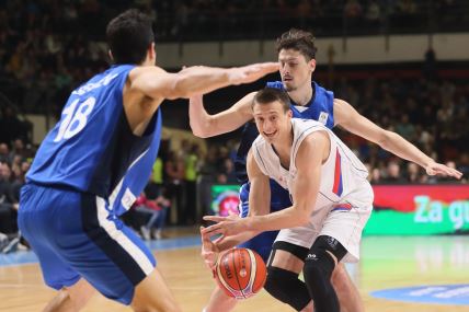 ALEKSA AVRAMOVIC kosarkas reprezentacije Srbije na utakmici kvalifikacija za Svetsko prvenstvo 2019 protiv Izraela u hali Pionir, Beograd 24.02.2019. godine Foto: Marko Metlas Kosarka, Srbija, Izrael, Kvalifikacije za Svetsko prvenstvo