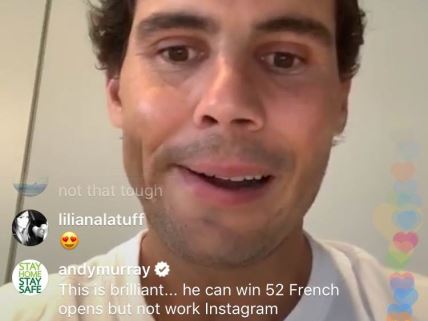 Rafael Nadal Rodžer Federer Instagram Endi Marej