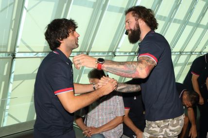 Miloš Teodosić i Miroslav Raduljica.