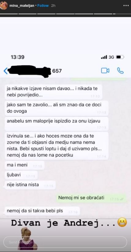 Anabela Andrej Atijas devojka Mina Mteljan prepiska foto