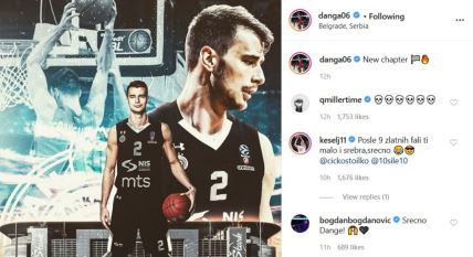 Nemanja Dangubić KK Partizan Instagram Marko Kešelj Kvinsi Miler Luka Mitrović Bogdan Bogdanović